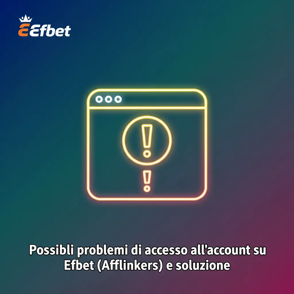 Tabella con problemi di accesso su Efbet e soluzioni: password errata, account bloccato, 2FA, dispositivo, manutenzione.