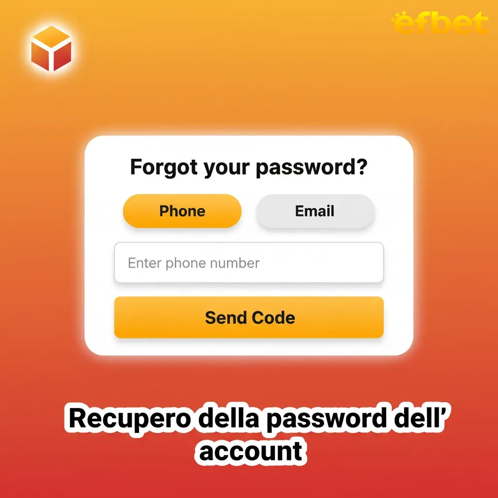 Schermata di recupero password dell’account con istruzioni su reset via email/telefono, OTP e contatto supporto.