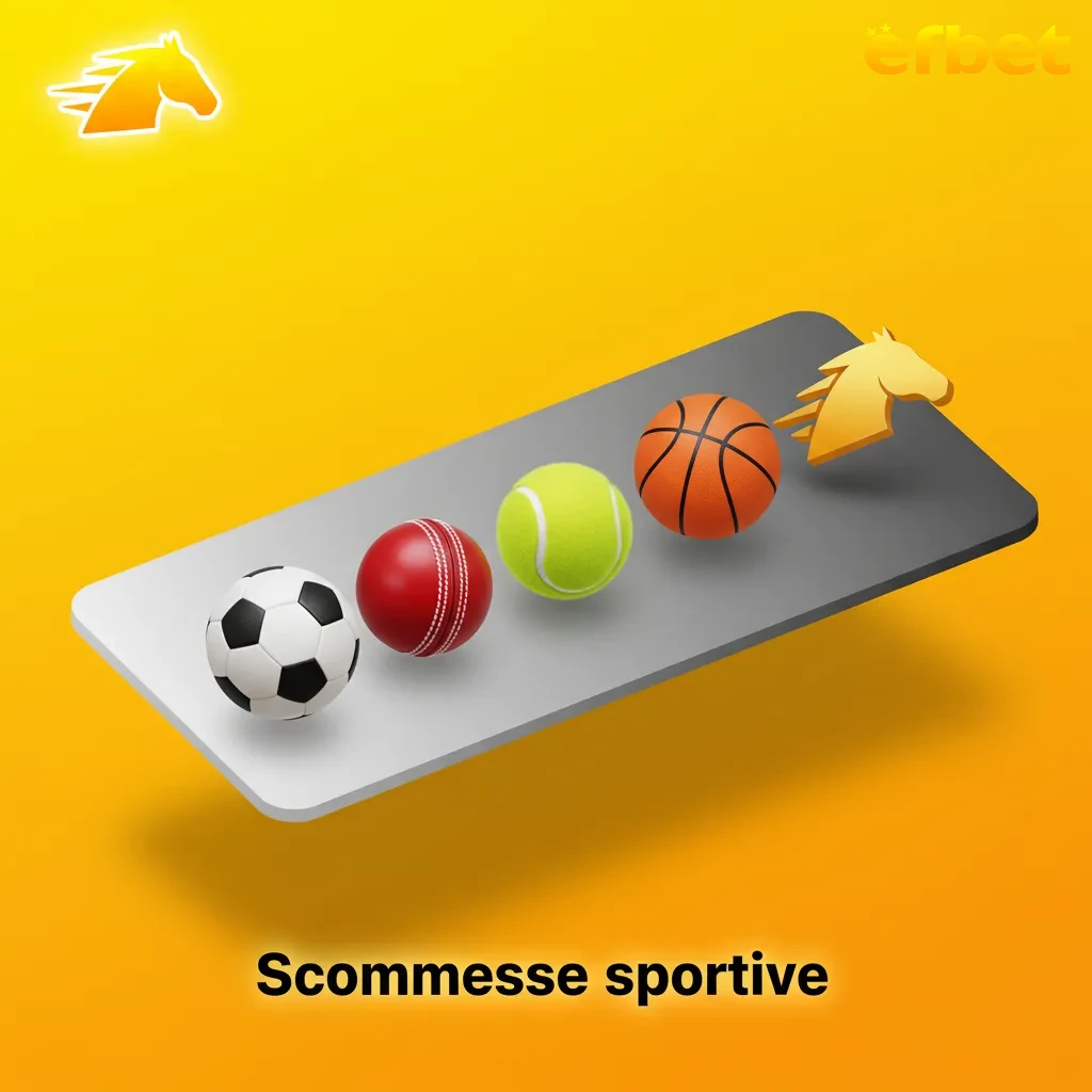 Scommesse sportive in Italia su oltre 30 sport. Pre-match e live con quote e statistiche chiare su Efbet. Calcio, tennis, F1.