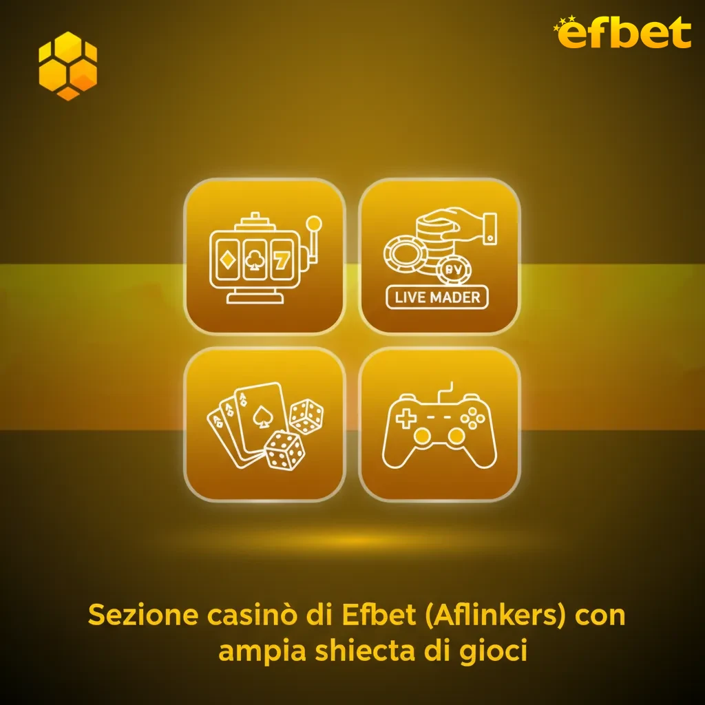 Sezione casinò Efbet: griglia giochi con filtri per Slot, Tavoli, Videopoker, Crash, Instant, Gratta&vinci, Arcade