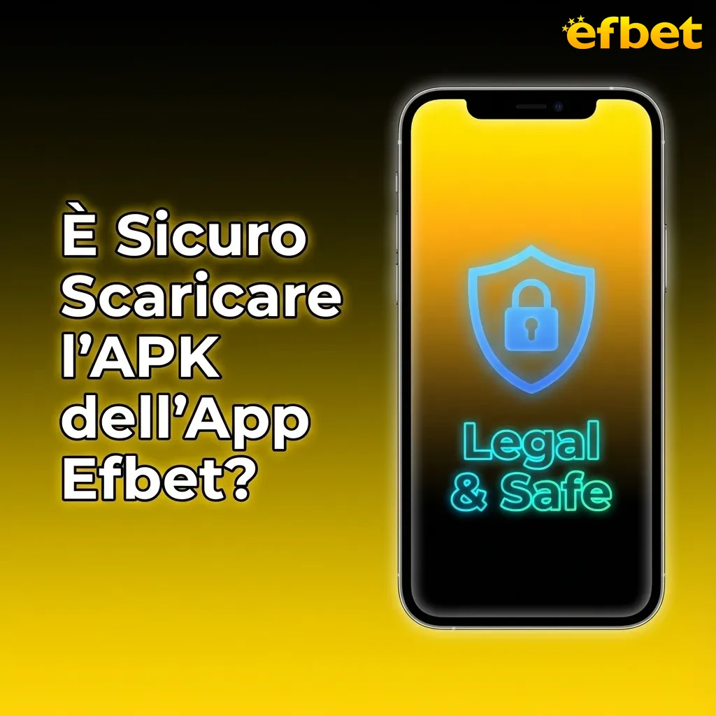 Logo Efbet con simbolo di sicurezza e licenza ADM su smartphone per download APK sicuro